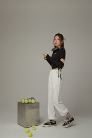 Elastic Waist Loose Jogger Pants