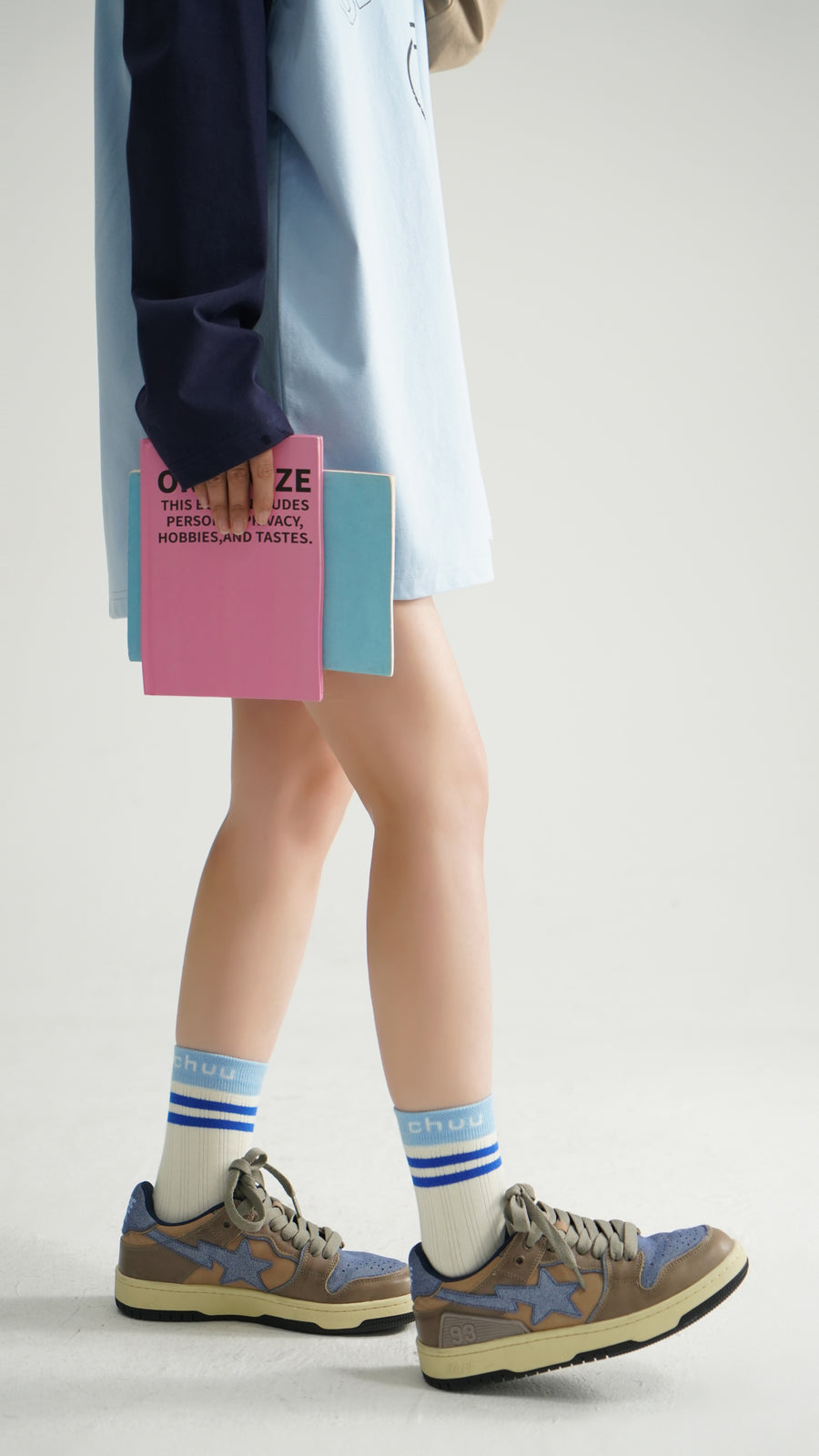 CHUU Color Logo High Socks
