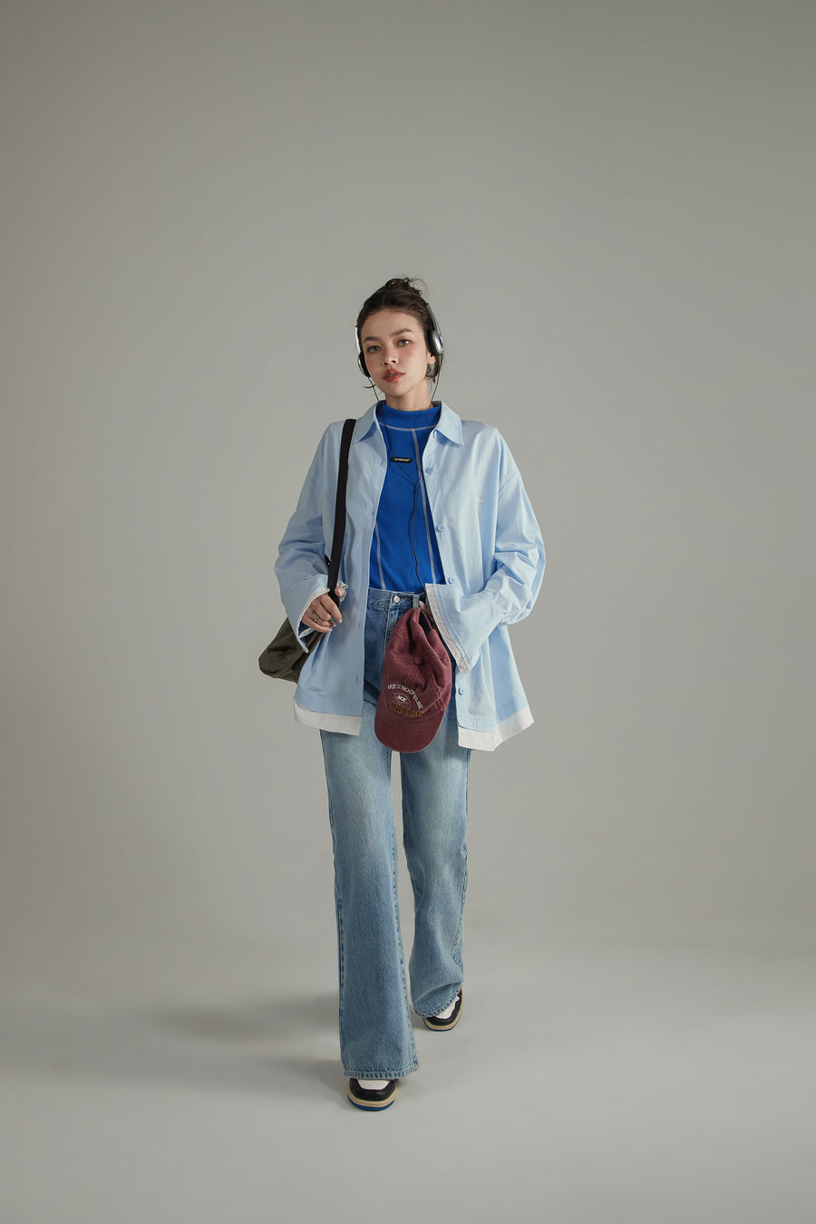 CHUU Color Matching Loose Fit Shirt