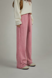 Simple Wide Casual String Pants