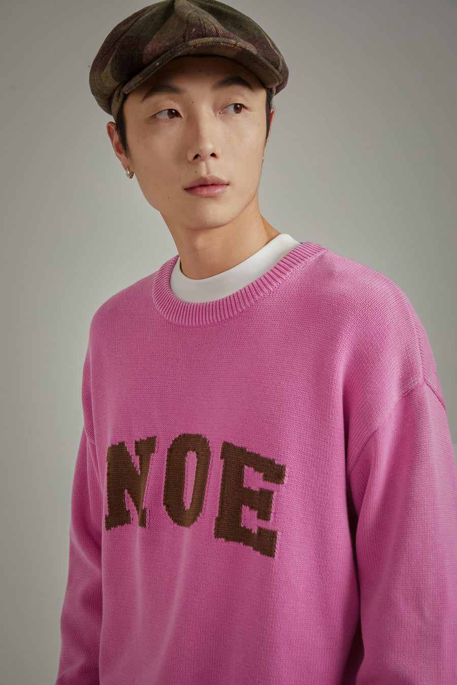 CHUU Lettering Loose Knit Sweater