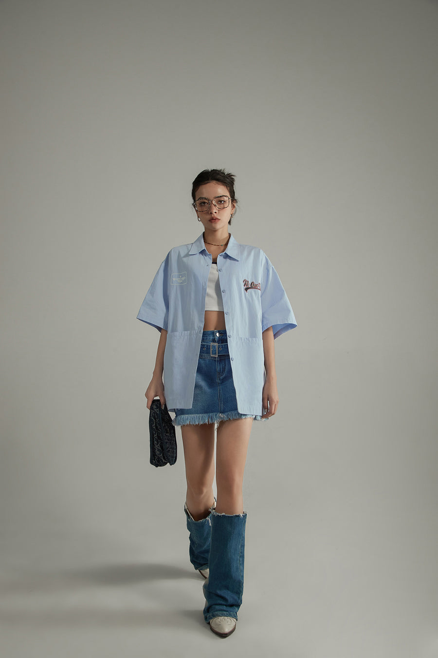 CHUU Cotton Loose-Fitting Daily Shirt