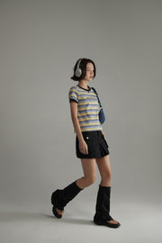 Noe Center Color Striped Short Sleeve T-Shirt