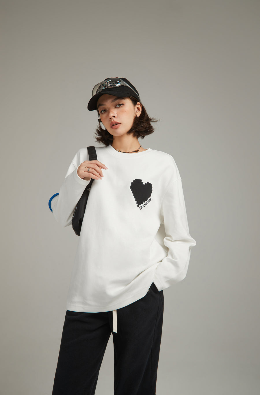 CHUU Pixel Heart Boxy T-Shirt