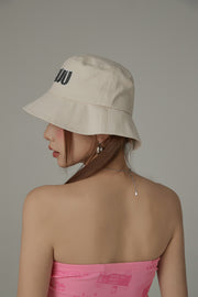 Chuu Lettering Cotton Bucket Hat