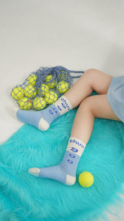 Logo Multi Heart Ribbed High Socks