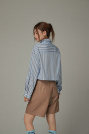 Stripe Loose Fit Long Sleeve Shirt