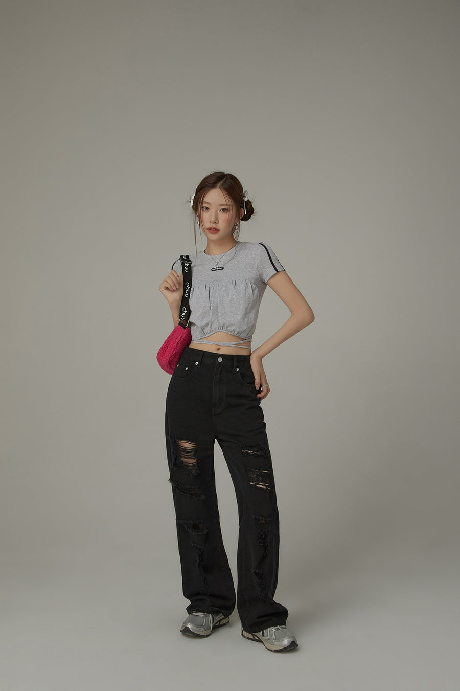 CHUU String Slim Fit Cropped Top