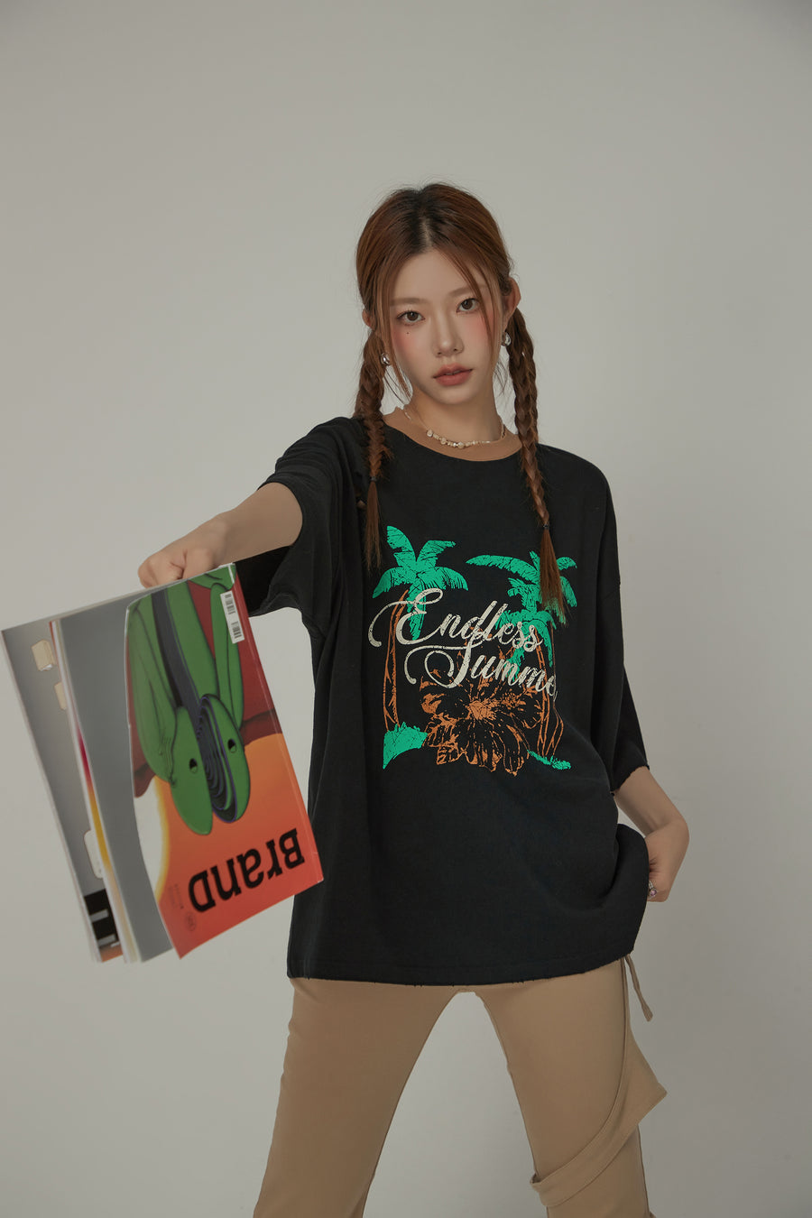 CHUU Endless Summer Colorblocked Boxy Short Sleeve T-Shirt