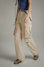 Multi-Pocket Casual Loose Pants