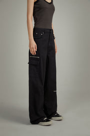 Frayed Sides Pocket Pants