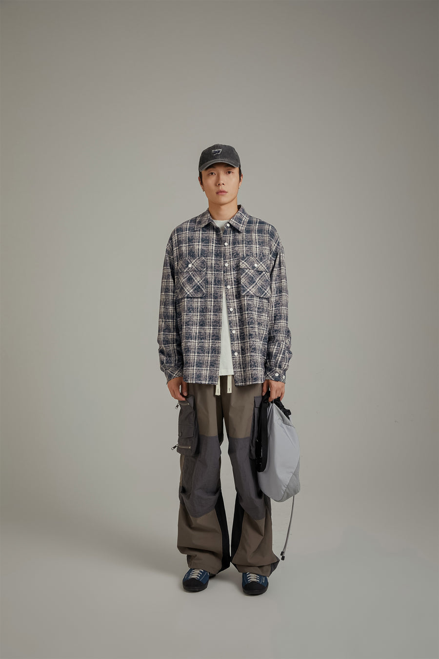 CHUU Back Design Loose Fit Check Shirt