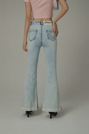 Distressed Rips Slit Denim Jeans