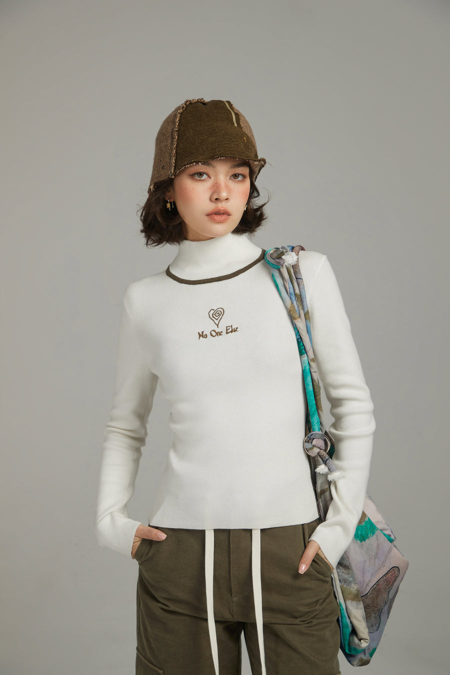 CHUU Simple Polar Knit Top