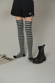 Striped Over The Knee Socks