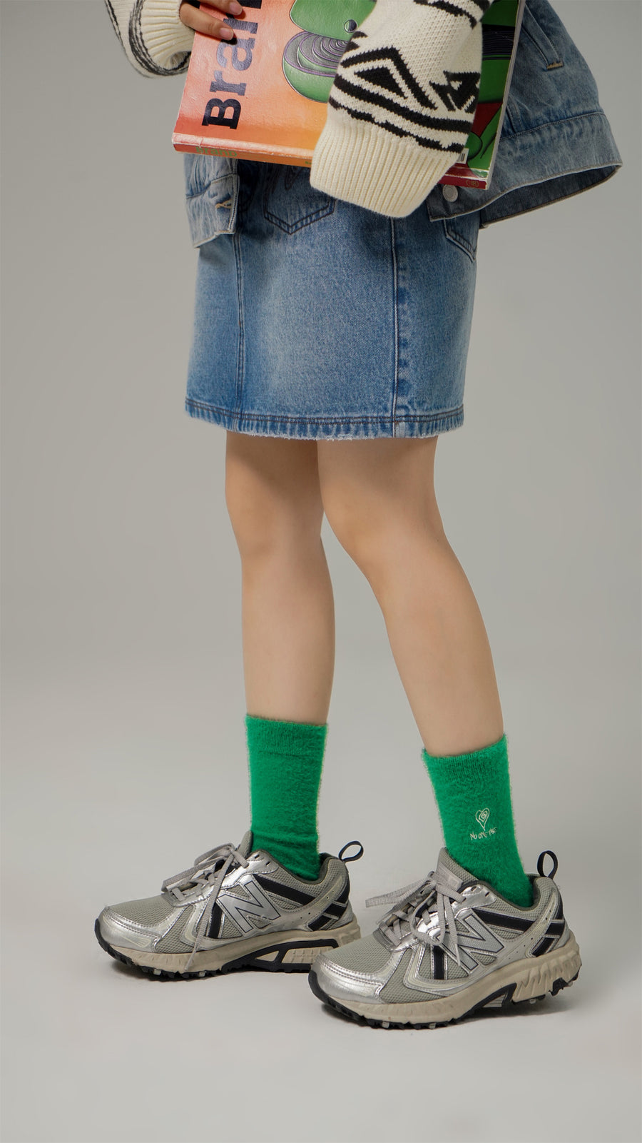 CHUU Color Heart High Socks