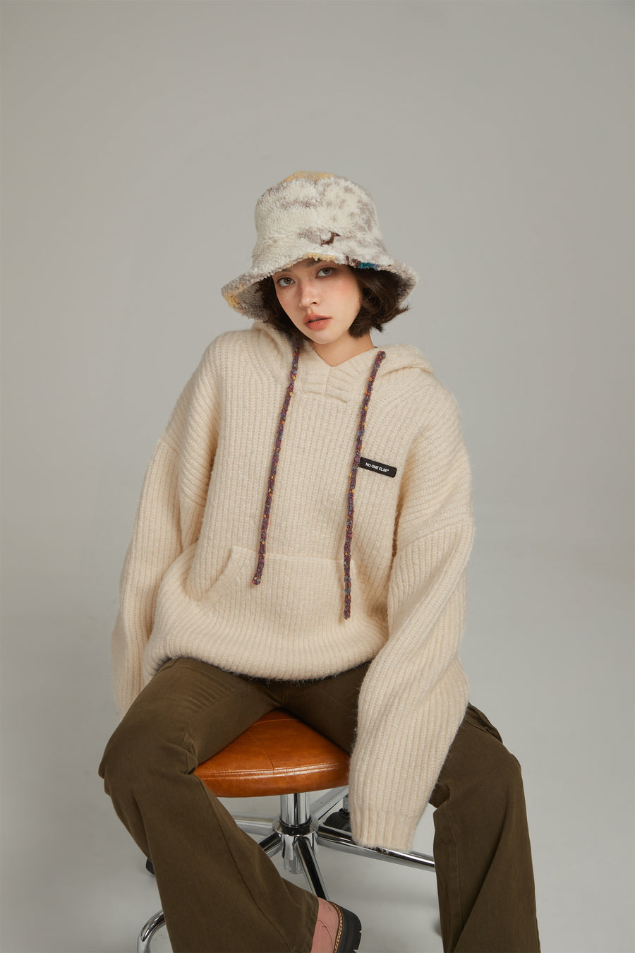 CHUU Daily Loose Fit Knit Hoodie