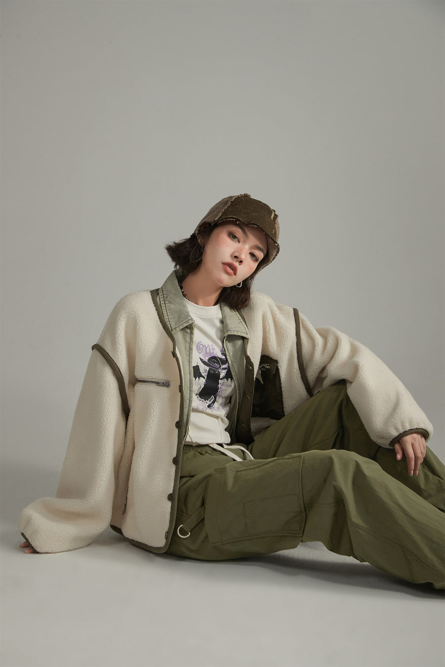 CHUU Fleece Zip-Up Jacket