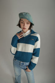 Sailor Color Scheme Knit Sweater