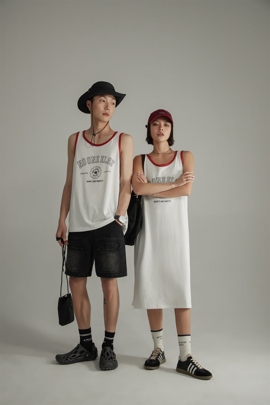 CHUU Noe Sleeveless Long T-Shirt Dress