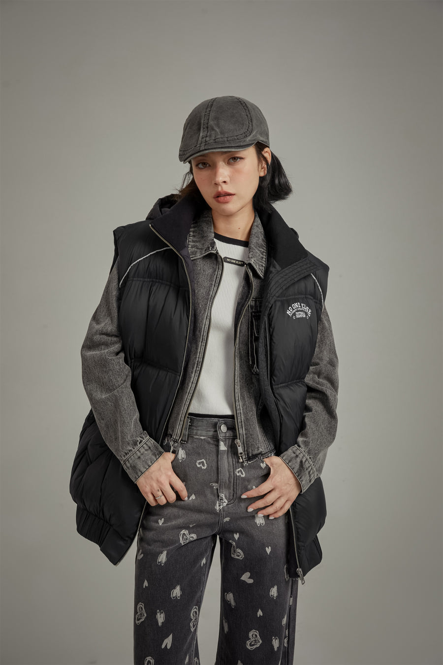 CHUU Hooded Padded Vest