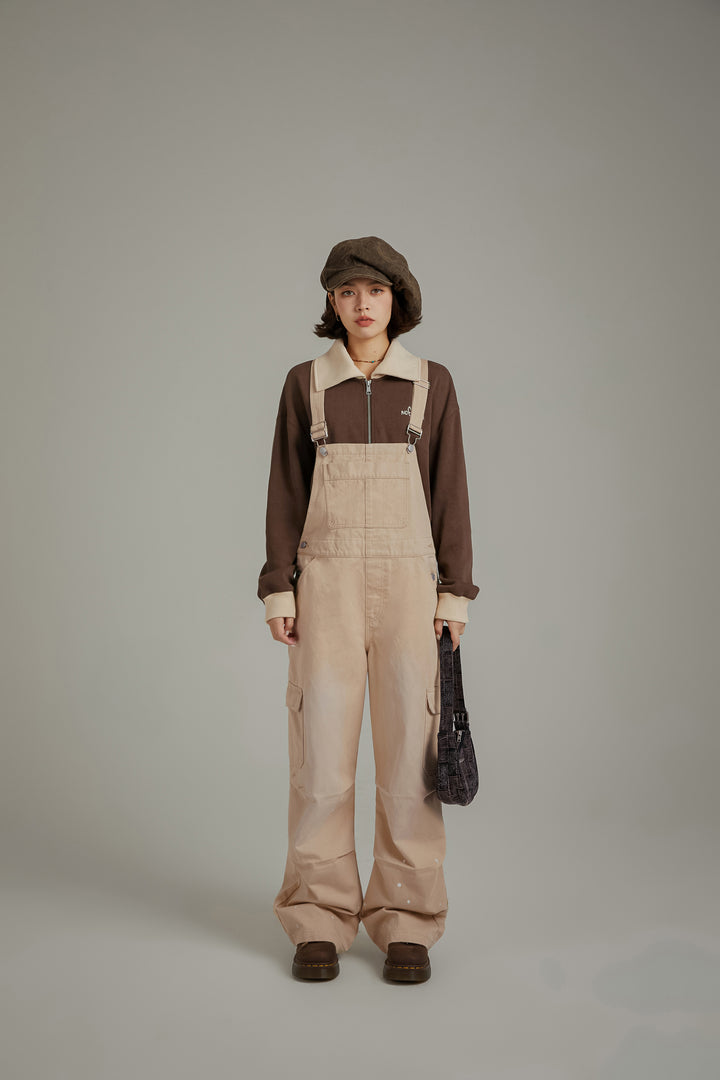 Simple Cargo Overall Pants