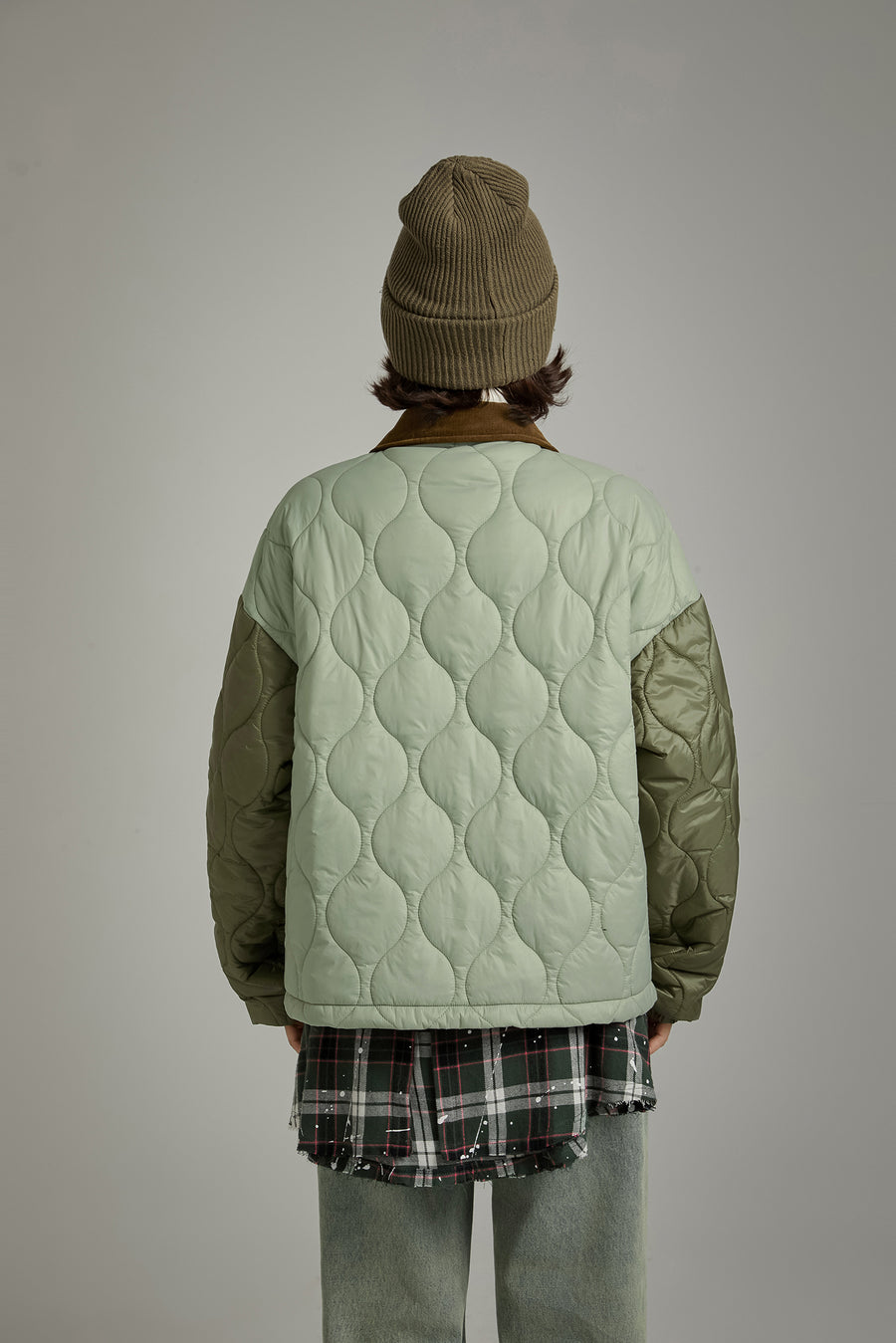 CHUU Color Matching Quilted Jacket