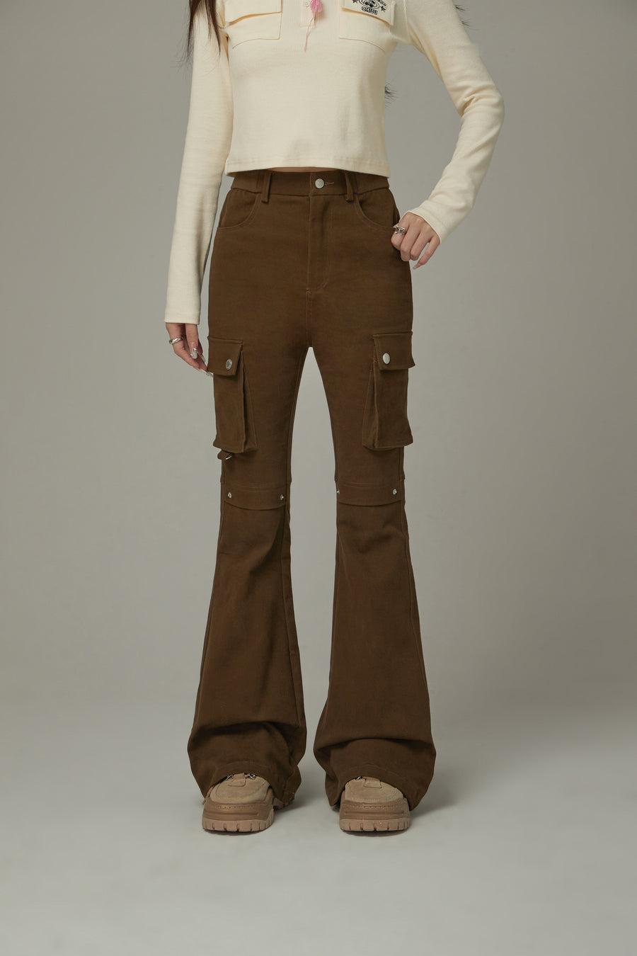 CHUU Pocket Bootcut Daily Pants