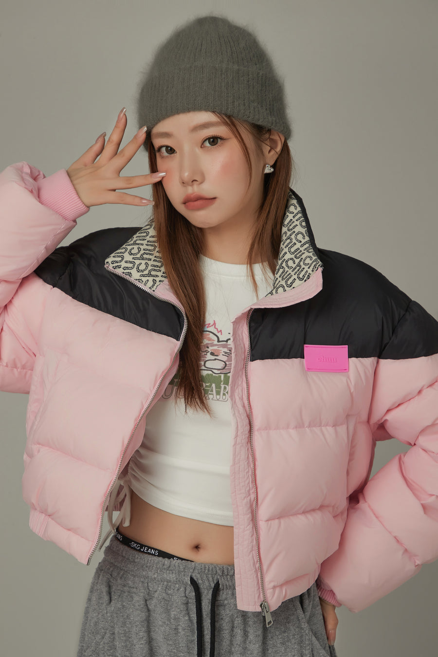 CHUU Two Toned Duck Down Padded Jacket