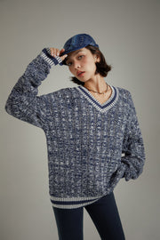 V-Neck Loose Knit Sweater