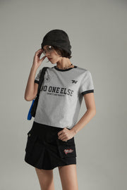 Noe Lettering Sporty Colorblocked Short Sleeve T-Shirt