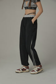 Line Side Straps Baggy Jogger Pants