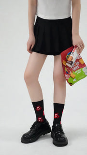 Colored Rabbit Printed High Socks