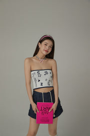 Chuu Colored Printed Tube Top