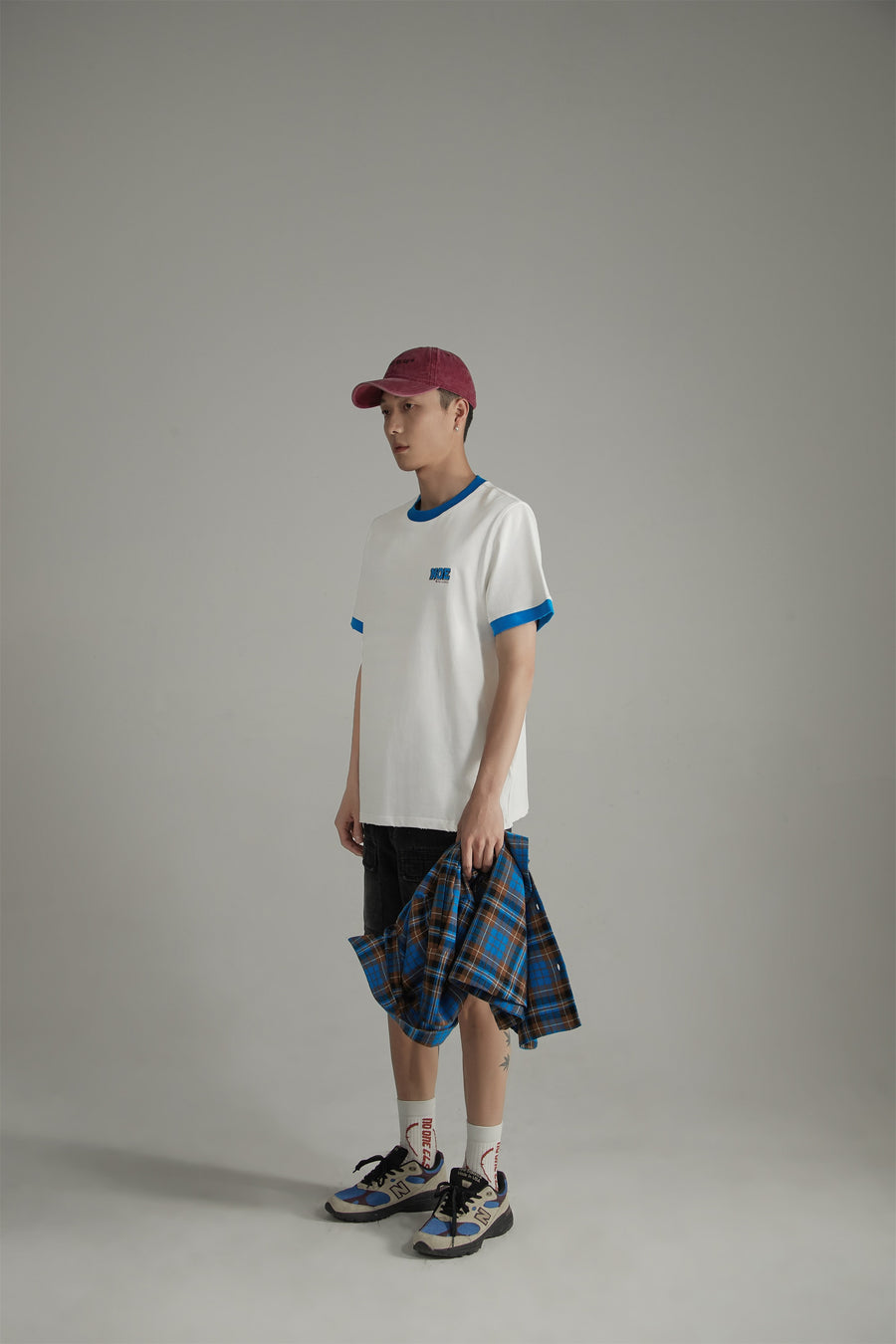 CHUU Embroidered Daily Loose Fit Short Sleeve T-Shirt