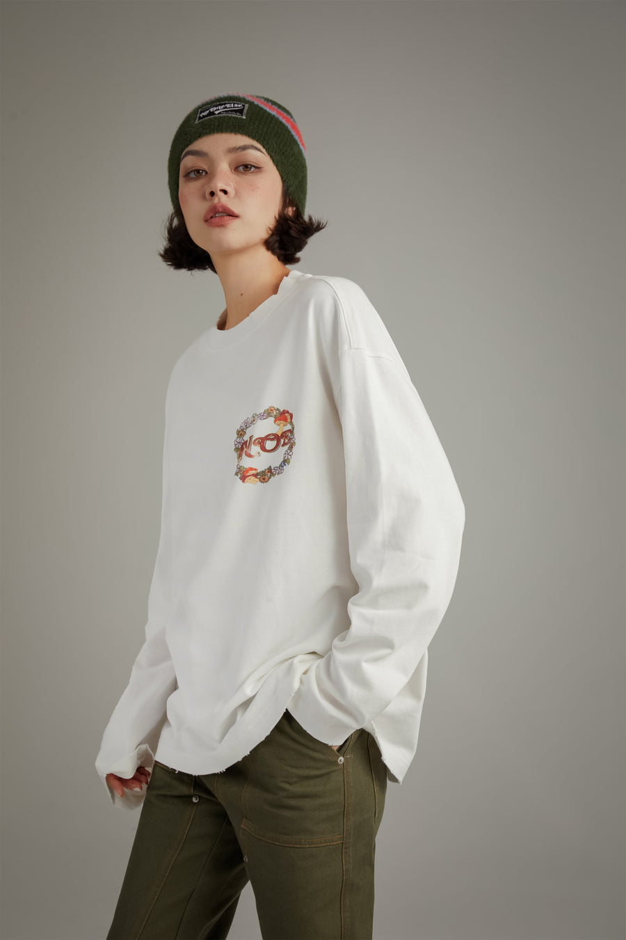 CHUU Mushroom Printed Boxy T-Shirt