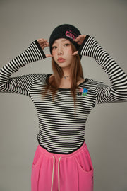 Striped Slim Knit Top