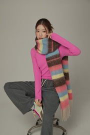 Striped Fringe Muffler