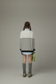 Stripe Long Sleeve Knit Sweater