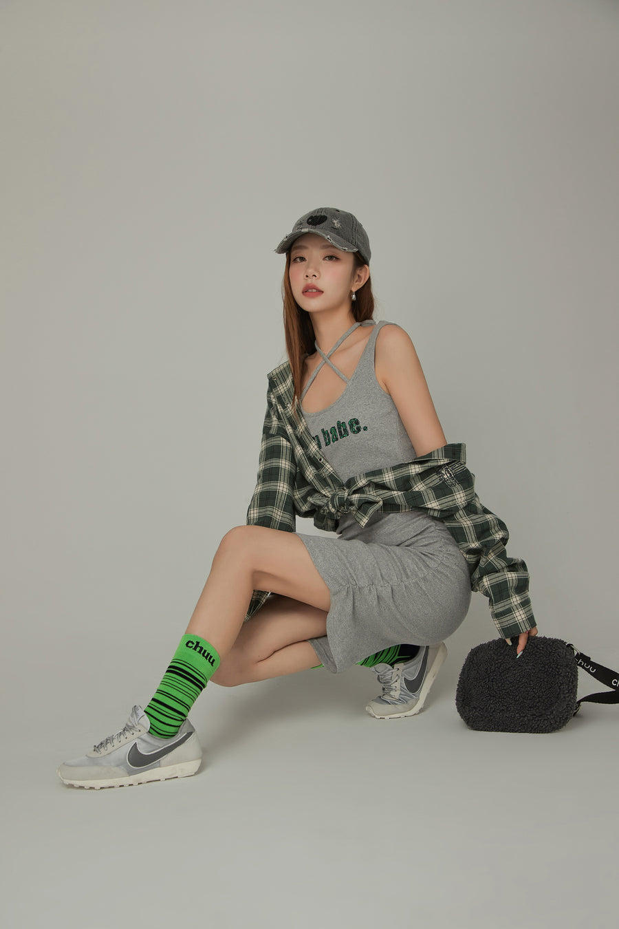 CHUU Striped Color Matching Socks