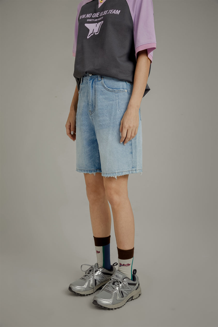 CHUU Daily Washed Denim Shorts