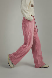 Simple Wide Casual String Pants