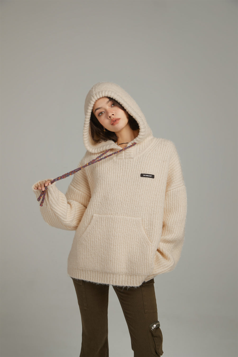 CHUU Daily Loose Fit Knit Hoodie