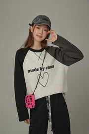 Logo Heart Color Long Sleeve T-Shirt