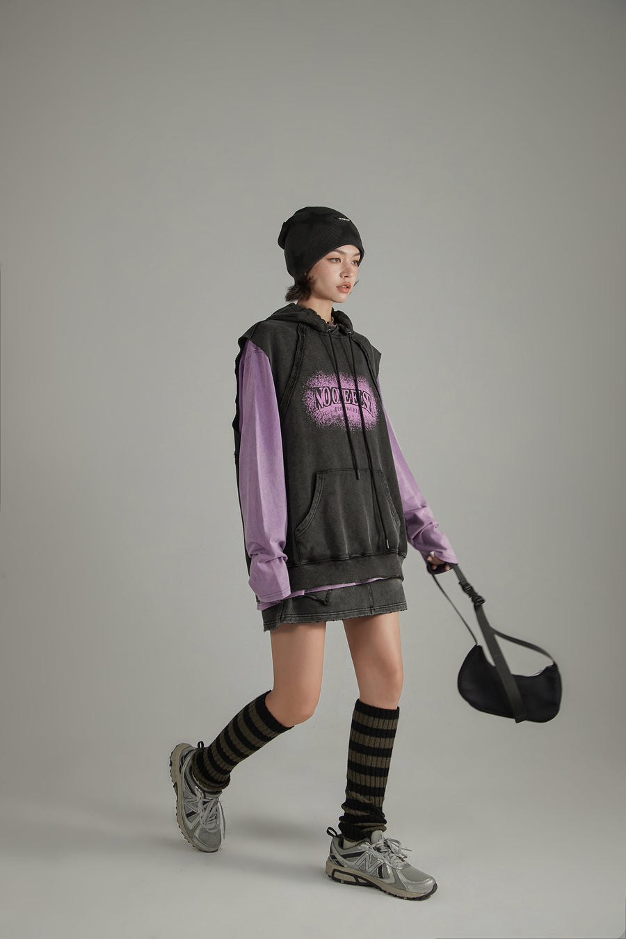 CHUU Logo Loose Fit Hooded Vest