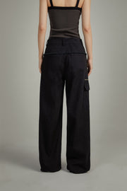 Frayed Sides Pocket Pants