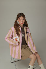 Striped Heart Quilted Jacket