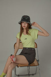 Multi Color Cherry Denim Bucket Hat