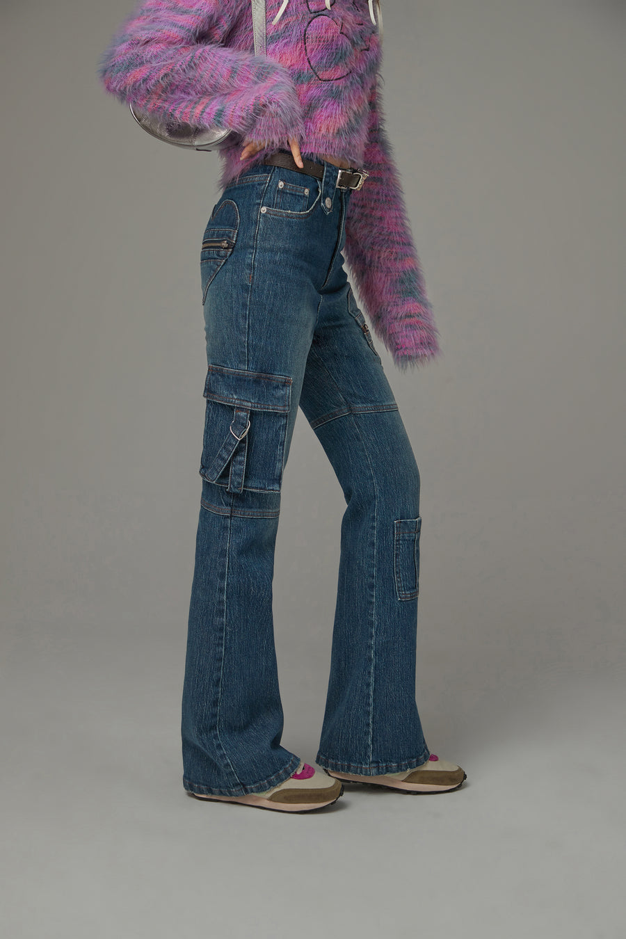 CHUU Pocket Lined Bootcut Denim Jeans