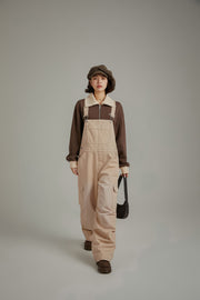 Simple Cargo Overall Pants